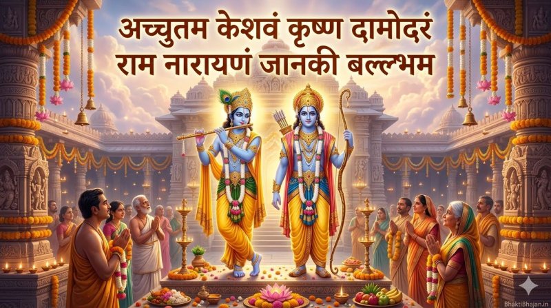 achyutam-keshavam-krishna-damodaram-ram-narayanam-janaki-vallabham-lyrics